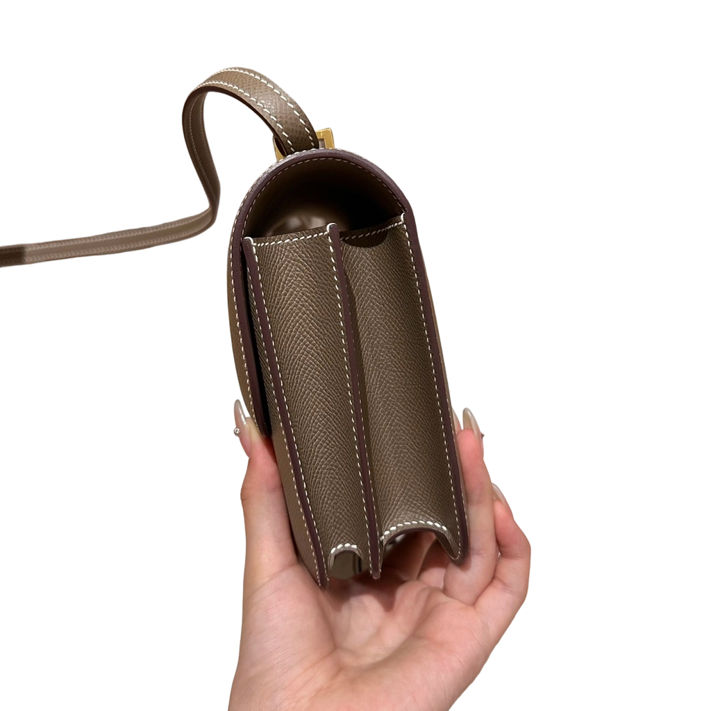 Constance  Epsom – Etoupe | Gold-Plated