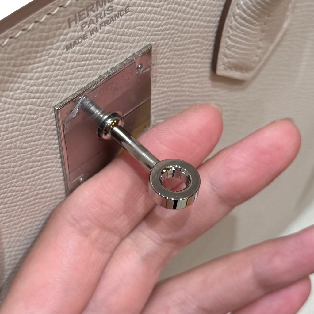 Birkin  Epsom – Milkshake White | Palladium