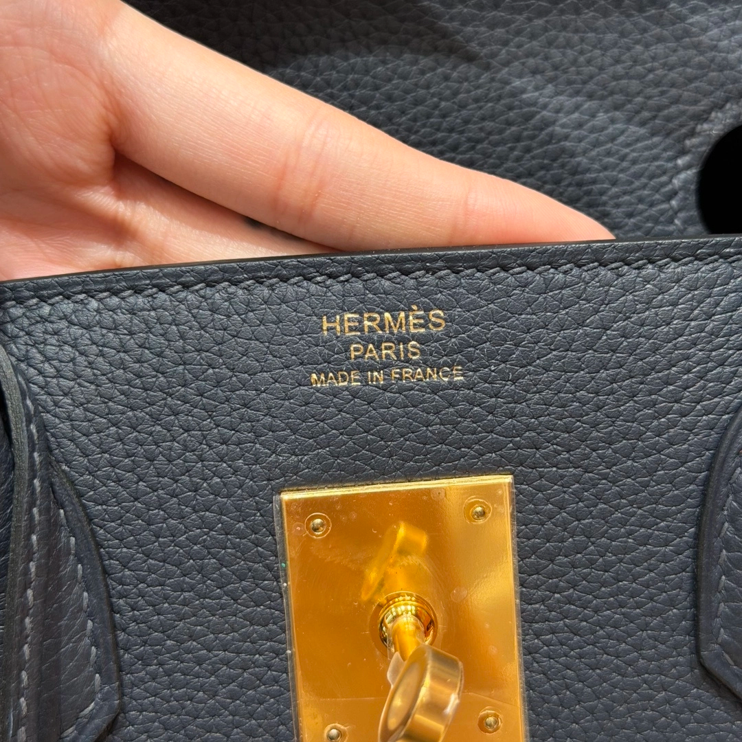 Birkin Togo – Bleu Nuit | Gold-Plated