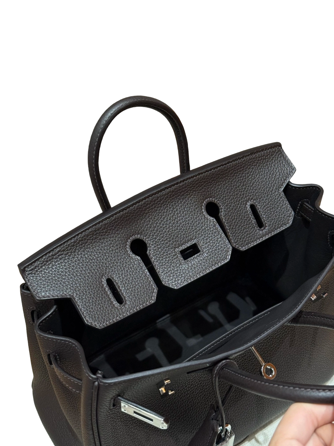 Birkin  Togo – Ebony Brown | Palladium