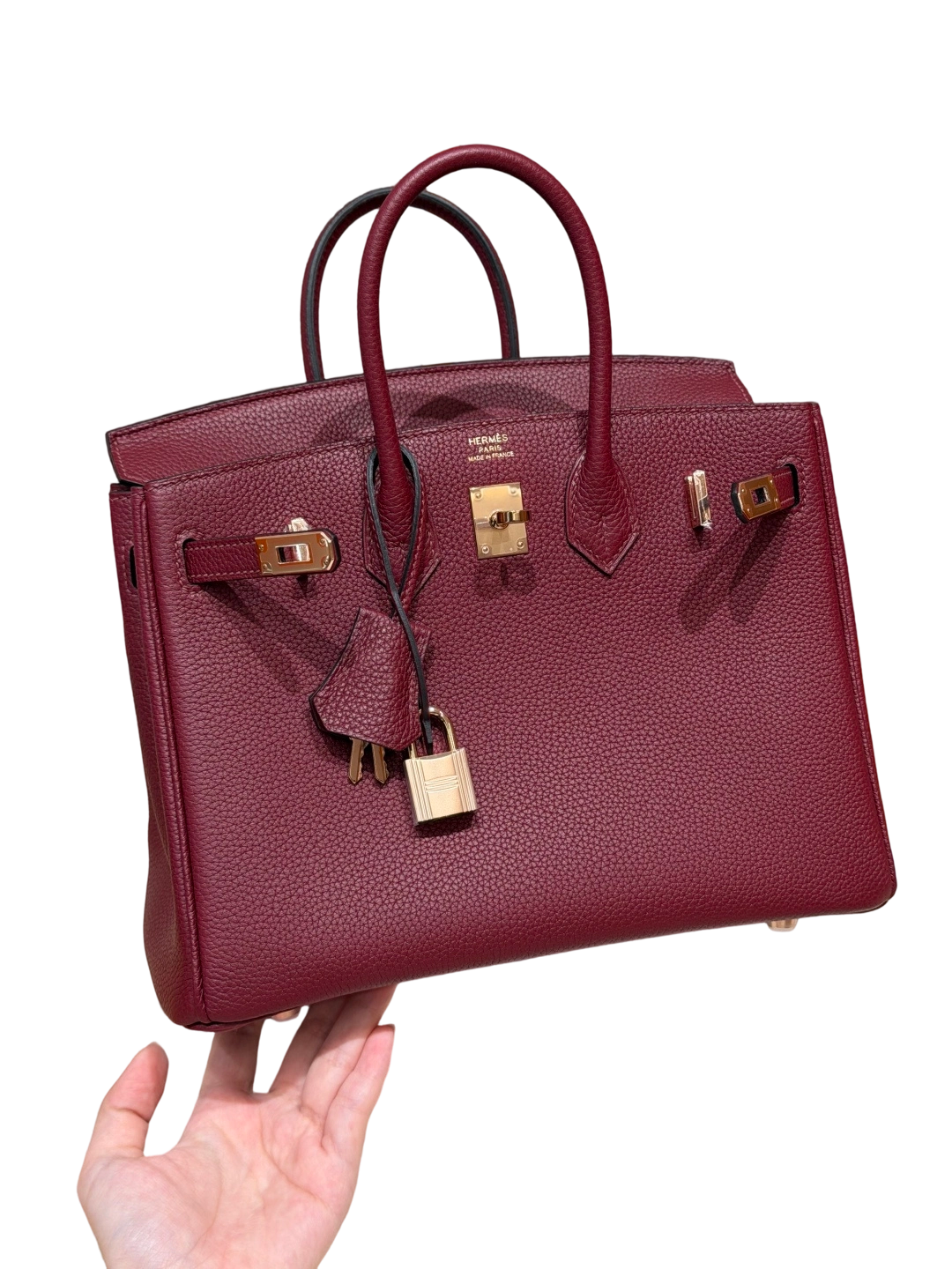 Birkin  Togo – Bordeaux Red | Rose Gold-Plated