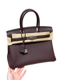 Birkin  Togo – Saddle Red | Palladium