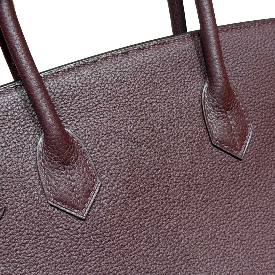 Birkin  Togo – Saddle Red | Palladium
