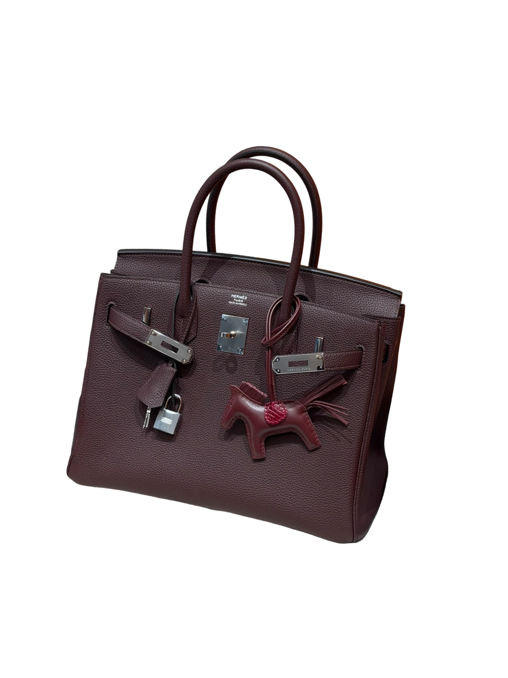 Birkin  Togo – Saddle Red | Palladium