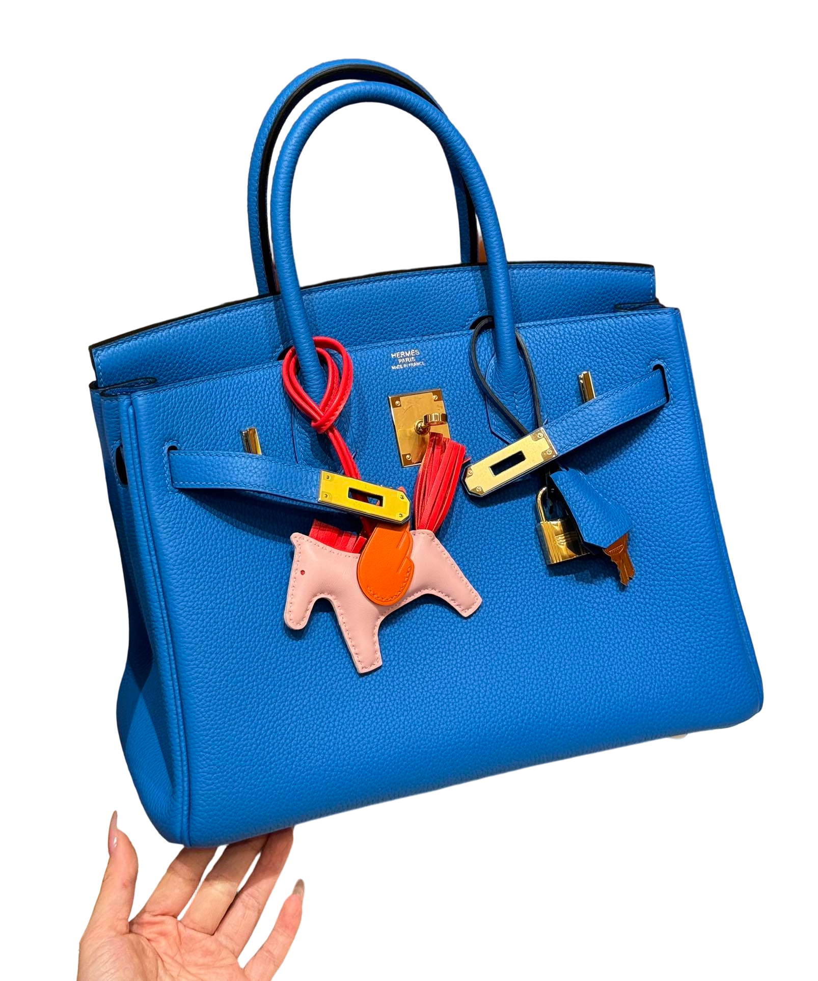 Birkin  Togo – Bleu Zanzibar | Gold-Plated