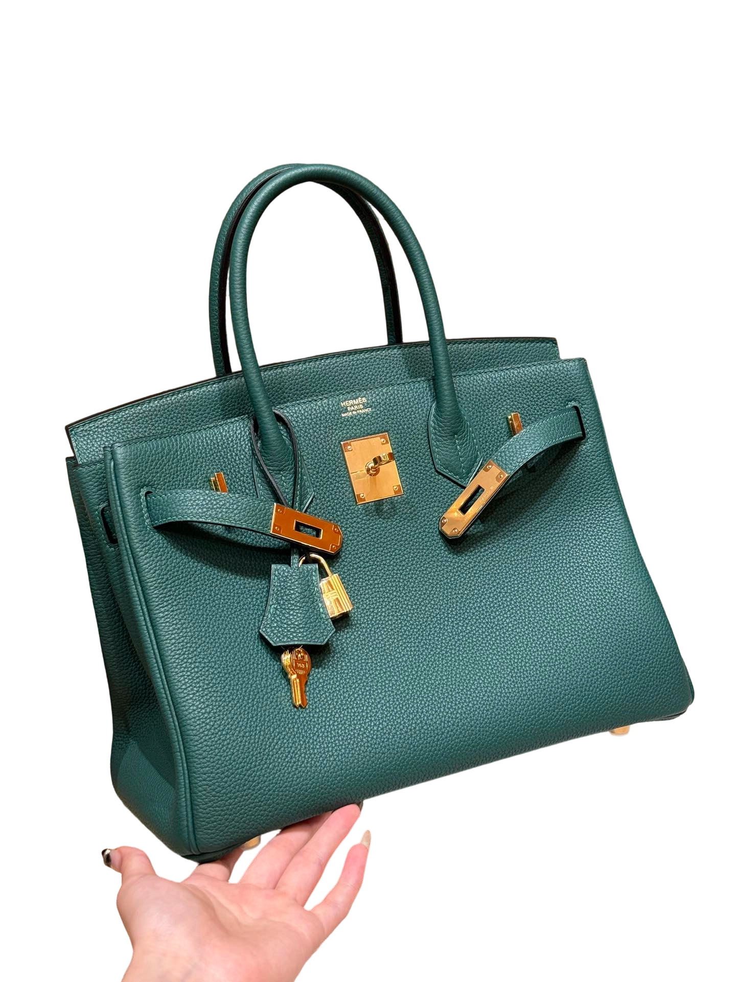 Birkin  Togo – Peacock Green | Gold-Plated