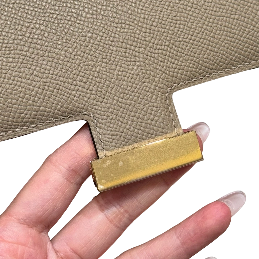 Constance  Epsom – Trench Grey | Gold-Plated