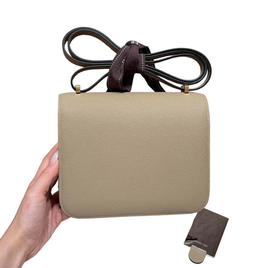 Constance  Epsom – Trench Grey | Gold-Plated
