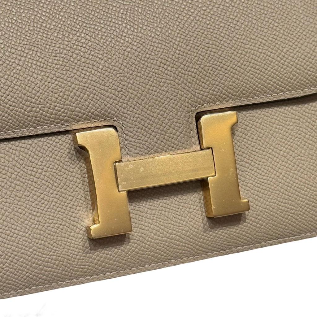 Constance  Epsom – Trench Grey | Gold-Plated