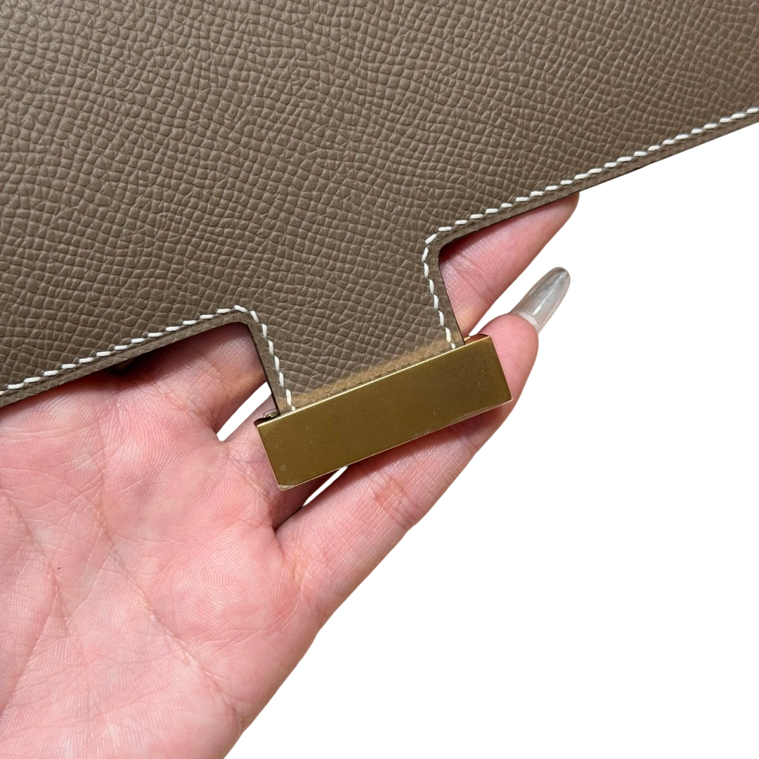 Constance  Epsom – Etoupe | Gold-Plated