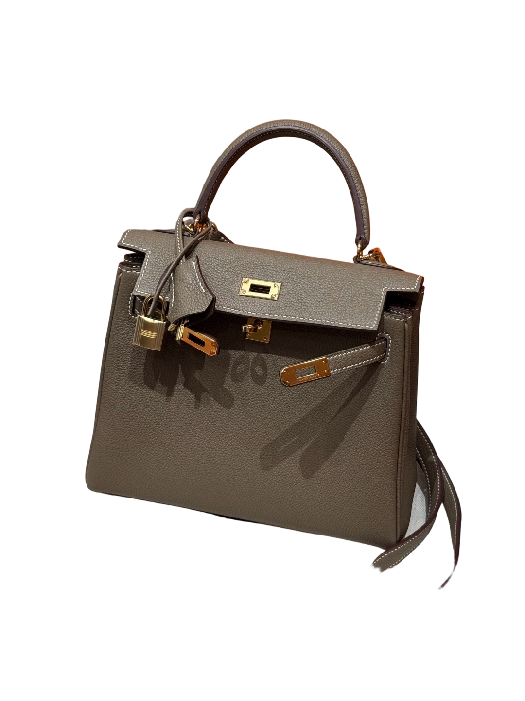 Kelly  Togo – Elephant Grey | Gold-Plated