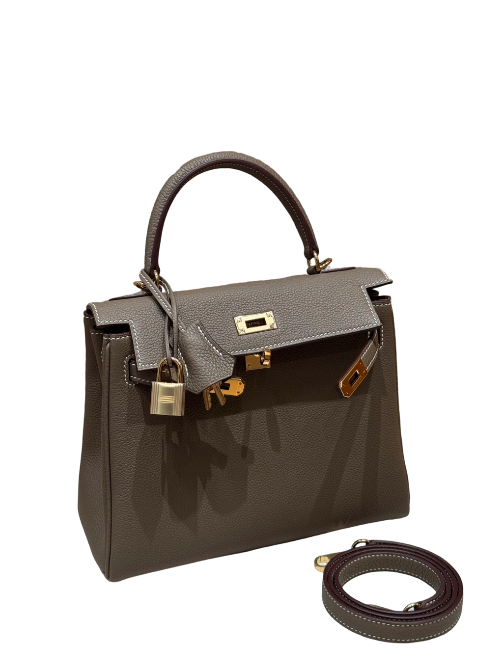 Kelly  Togo – Elephant Grey | Gold-Plated