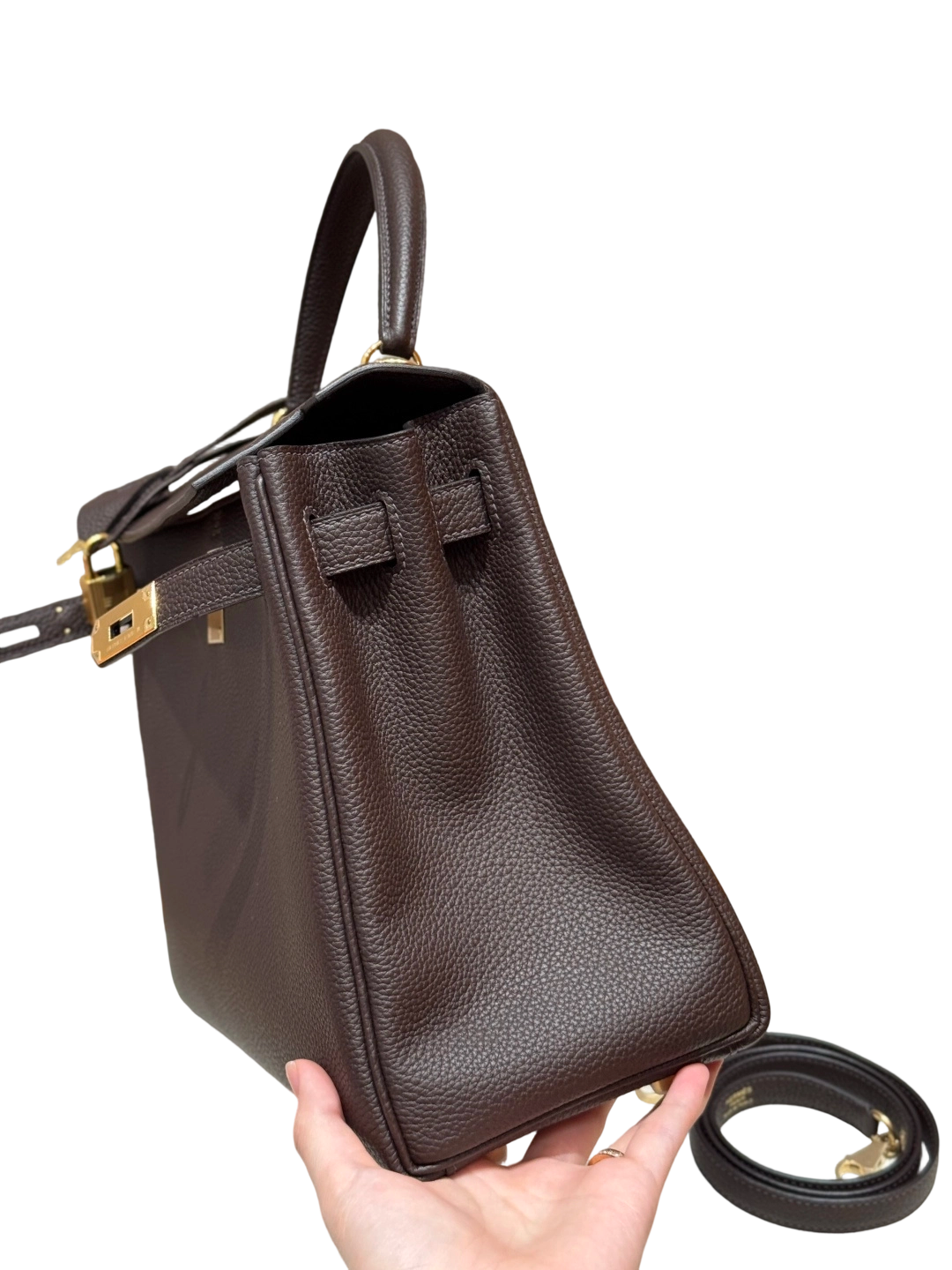 Kelly  Togo – Chocolate Brown | Gold-Plated