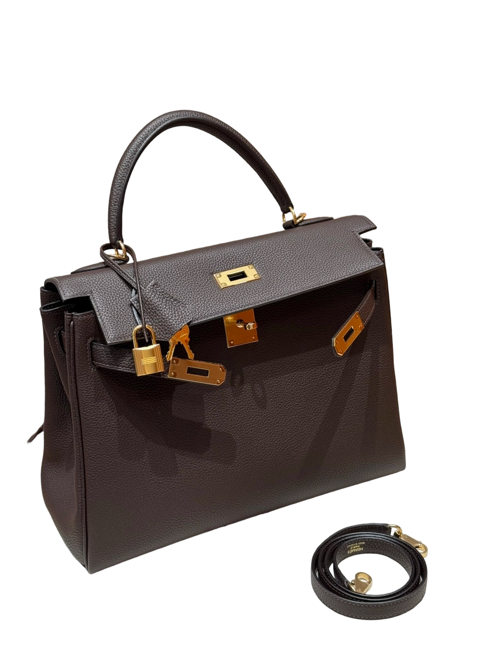 Kelly  Togo – Chocolate Brown | Gold-Plated