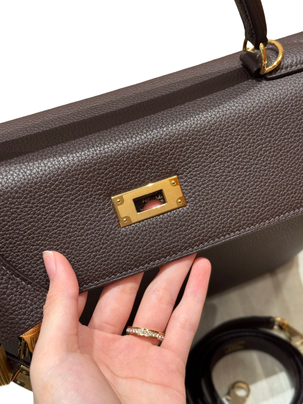 Kelly  Togo – Chocolate Brown | Gold-Plated