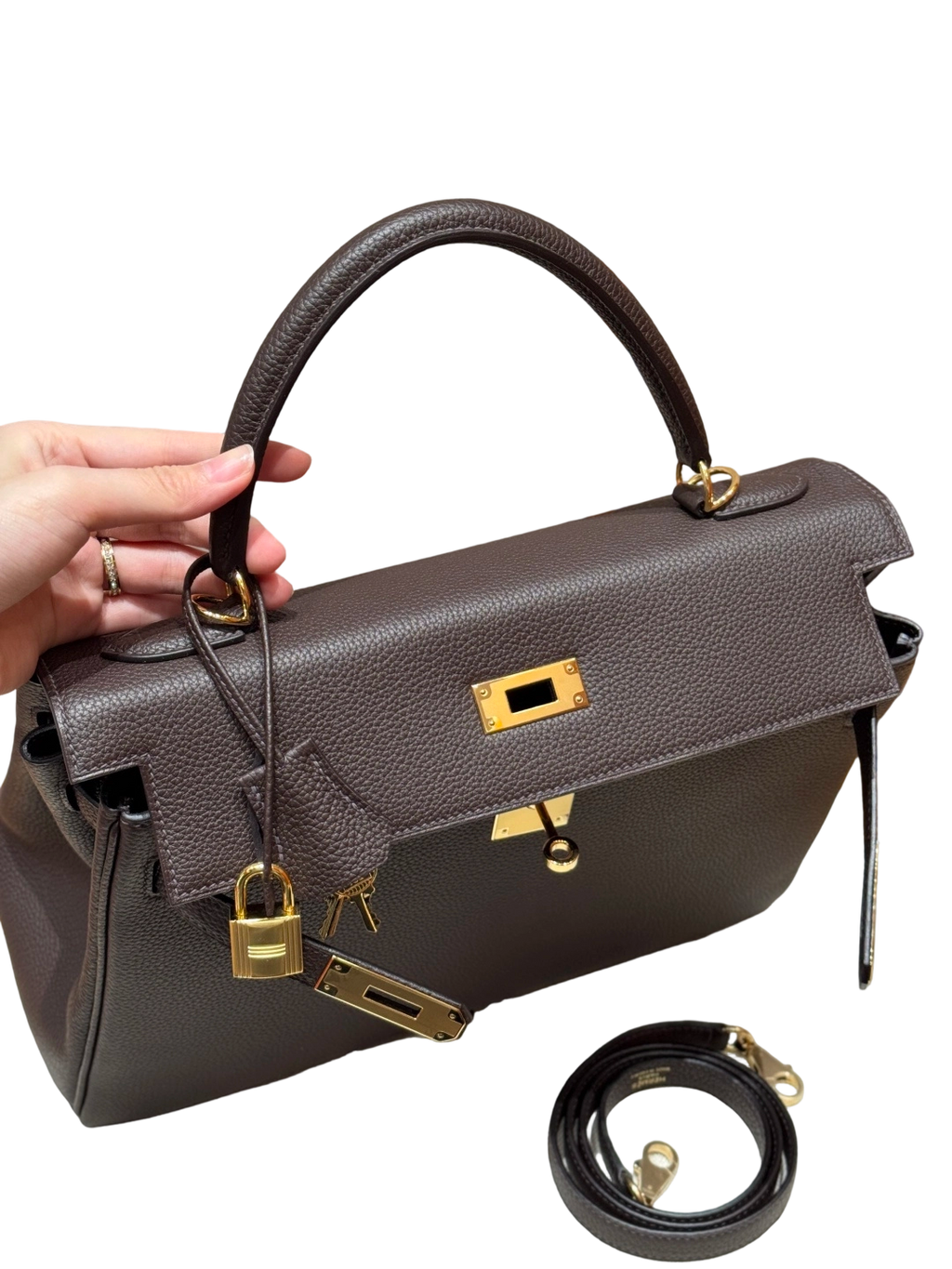 Kelly  Togo – Chocolate Brown | Gold-Plated