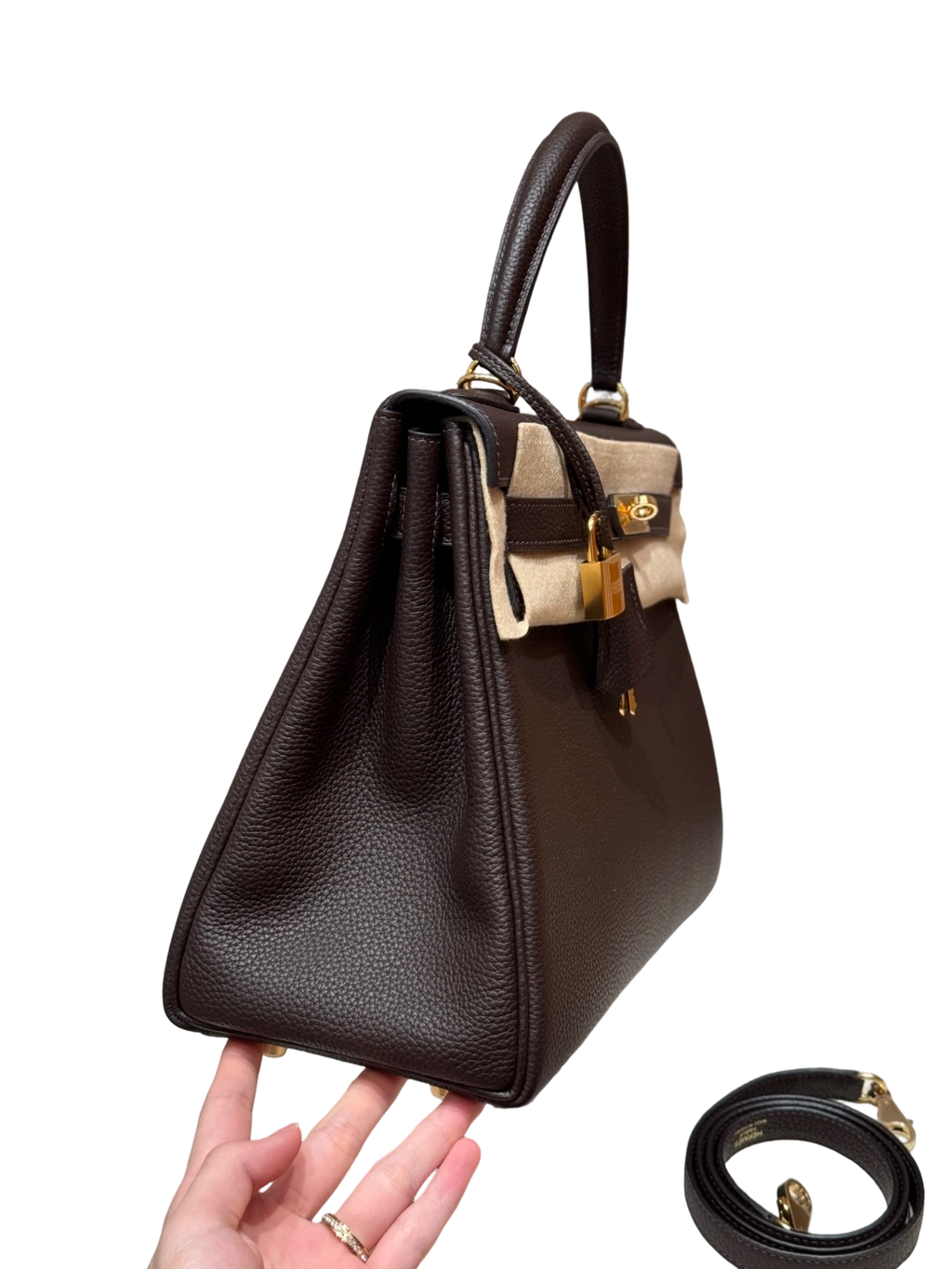 Kelly  Togo – Chocolate Brown | Gold-Plated