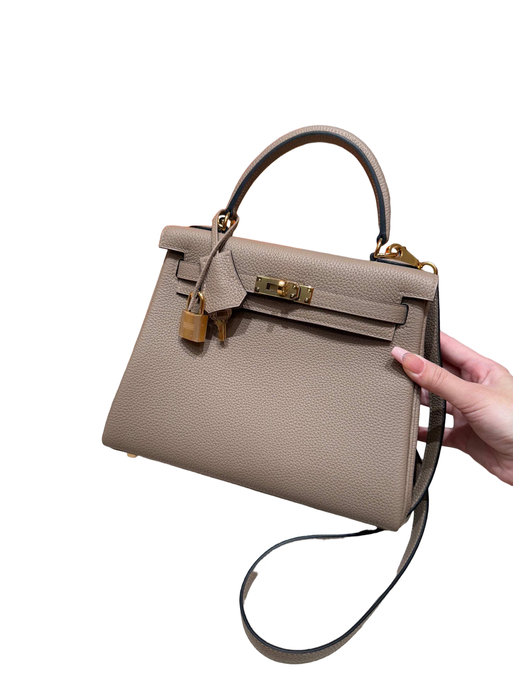 Kelly  Togo – Gris Tourterelle | Gold-Plated