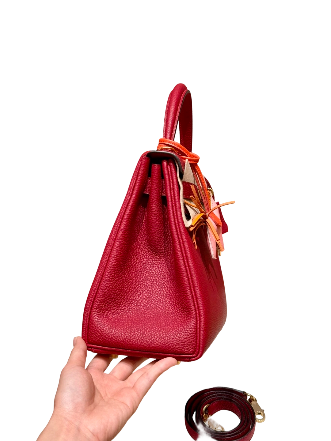 Kelly  Togo – Rouge Grenat | Gold-Plated