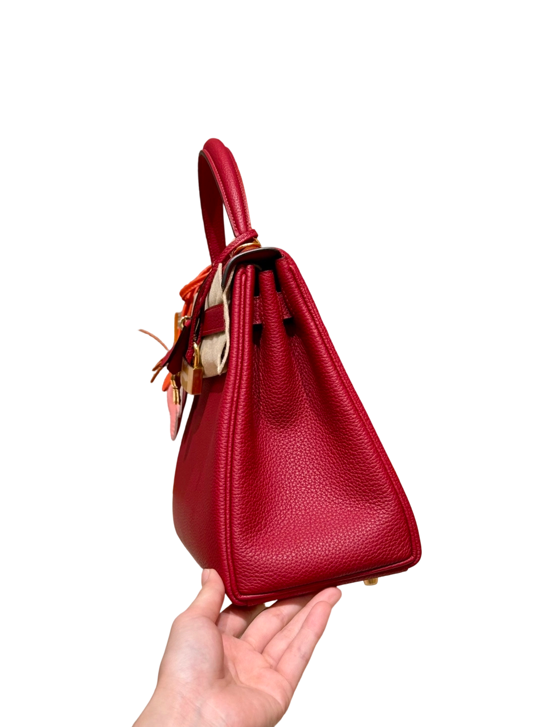 Kelly  Togo – Rouge Grenat | Gold-Plated