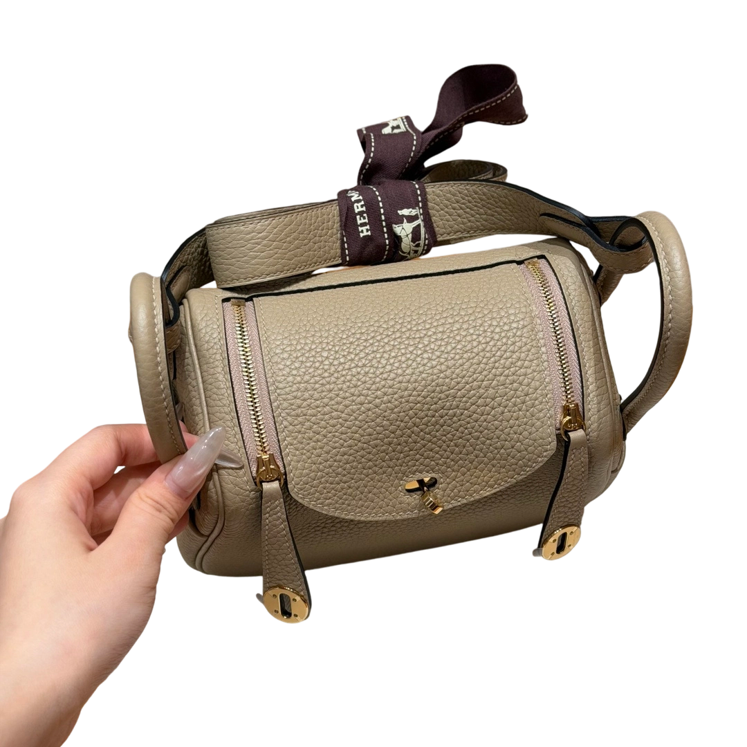 Lindy  Clemence  –Beige Marfa | Gold-Plated